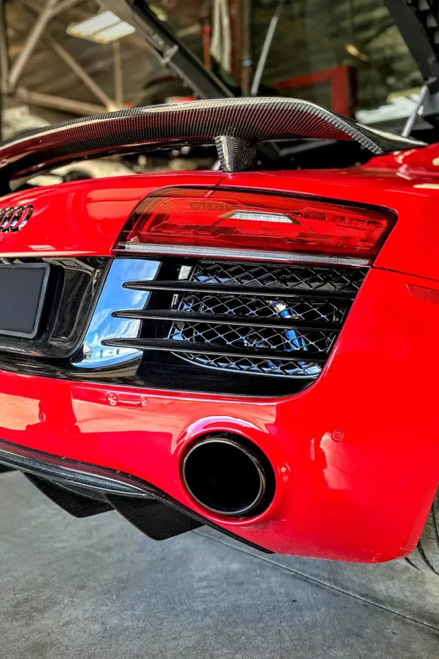 Audi R8 rear detail at Autobahn Service Center